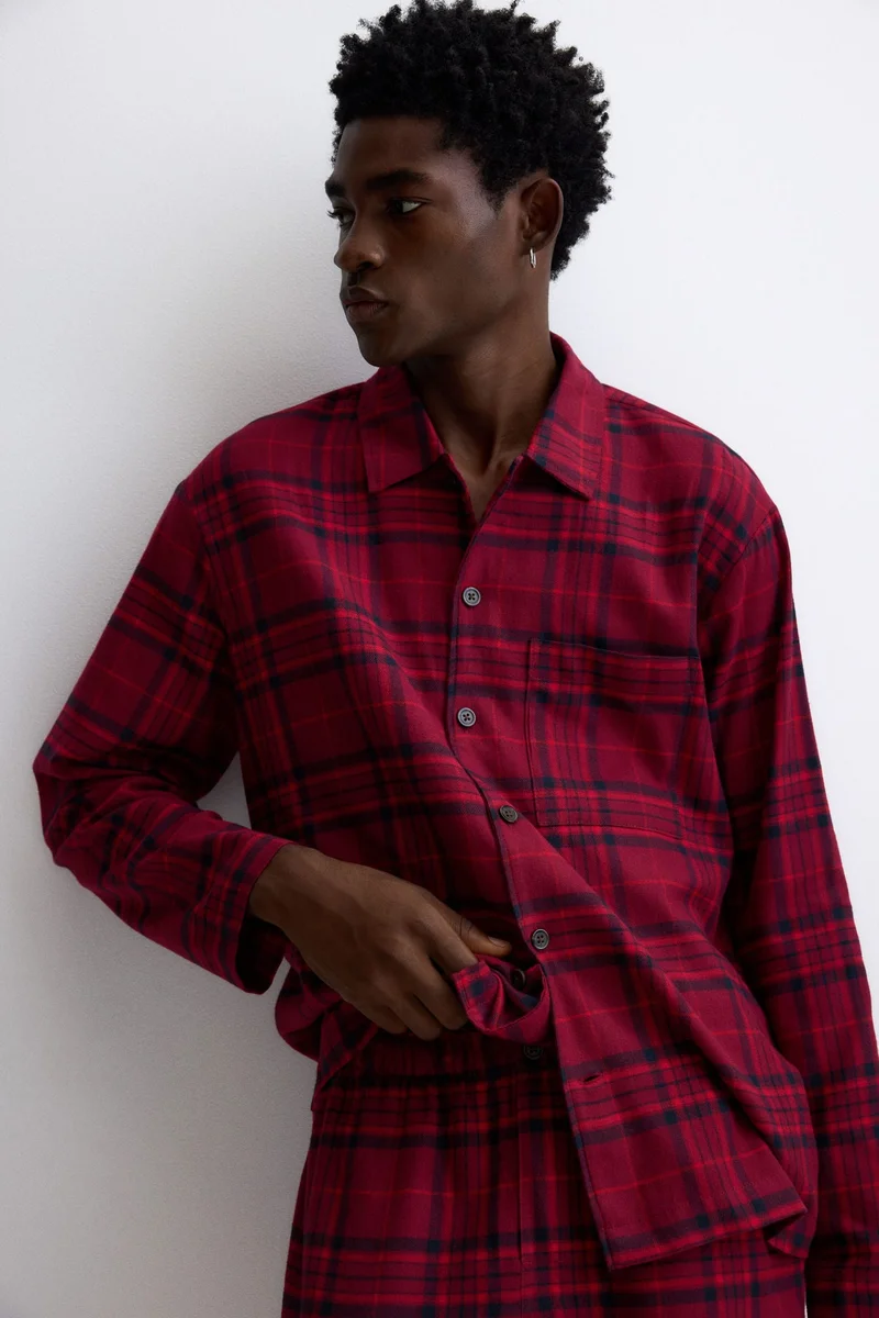 H&M Flannel pyjama shirt and bottoms