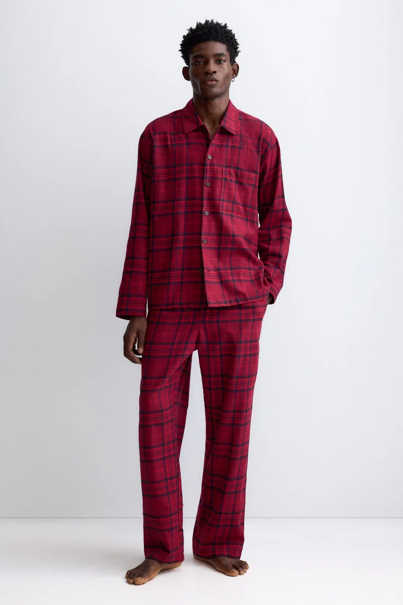 H&M Flannel pyjama shirt and bottoms