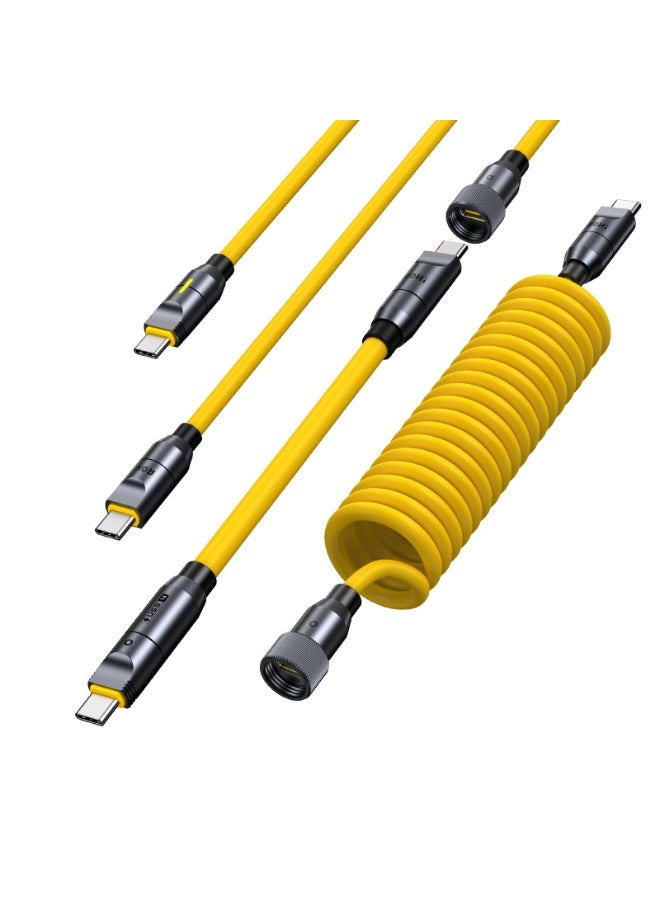 AOHI The Future Pro 240W USB-C Cable Kit, PD 3.1 Fast Charging, 8K 60Hz Video Output, 40Gbps Data, 0.1–2.6m Customizable Lengths – Compatible with MacBook, iPhone, iPad, Galaxy & More (Amber) - Image 1