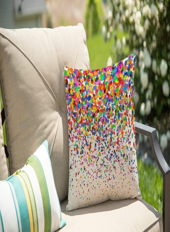 Solekla Colorful Confetti Falling Throw Pillow Cover 18x18 Inch Wedding Festival Party Home Decor Pillowcas Square Cushion Cover for Sofa Bed Couch - Image 3