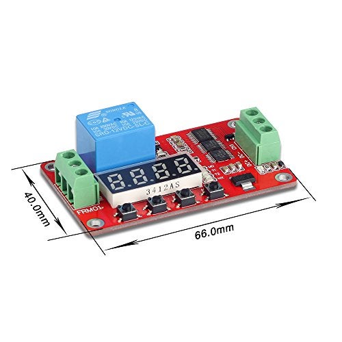 UCTRONICS DC 12V Programmable Multifunction Time Delay Relay Module with Segment LEDs Display for Smart Home, Automatic Control - Image 5