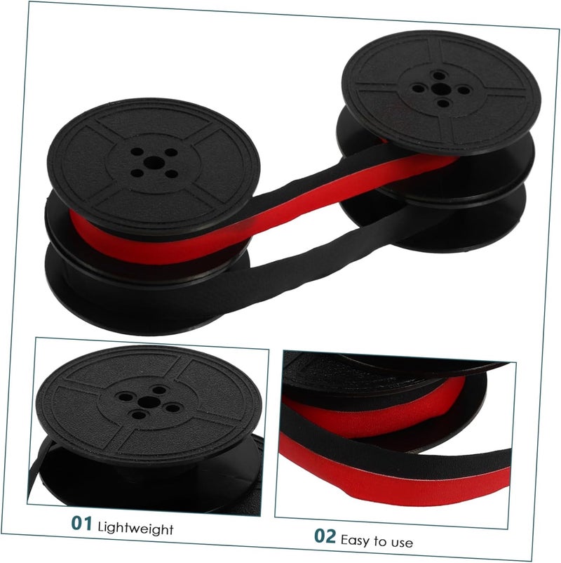 2pcs Typewriter Ribbon Replacement Ink Ribbon for Red-Black Black Ink Spools for Typewriters Easy to Install Compatible with Various Brands - Image 3