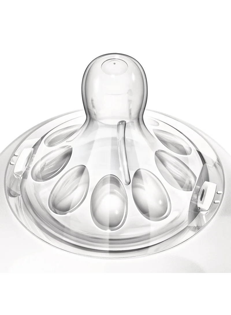 Philips Avent 2-Piece Natural Feeding Baby Ultra Soft Nipple Bottle Set For Newborn, 125 Ml - Clear