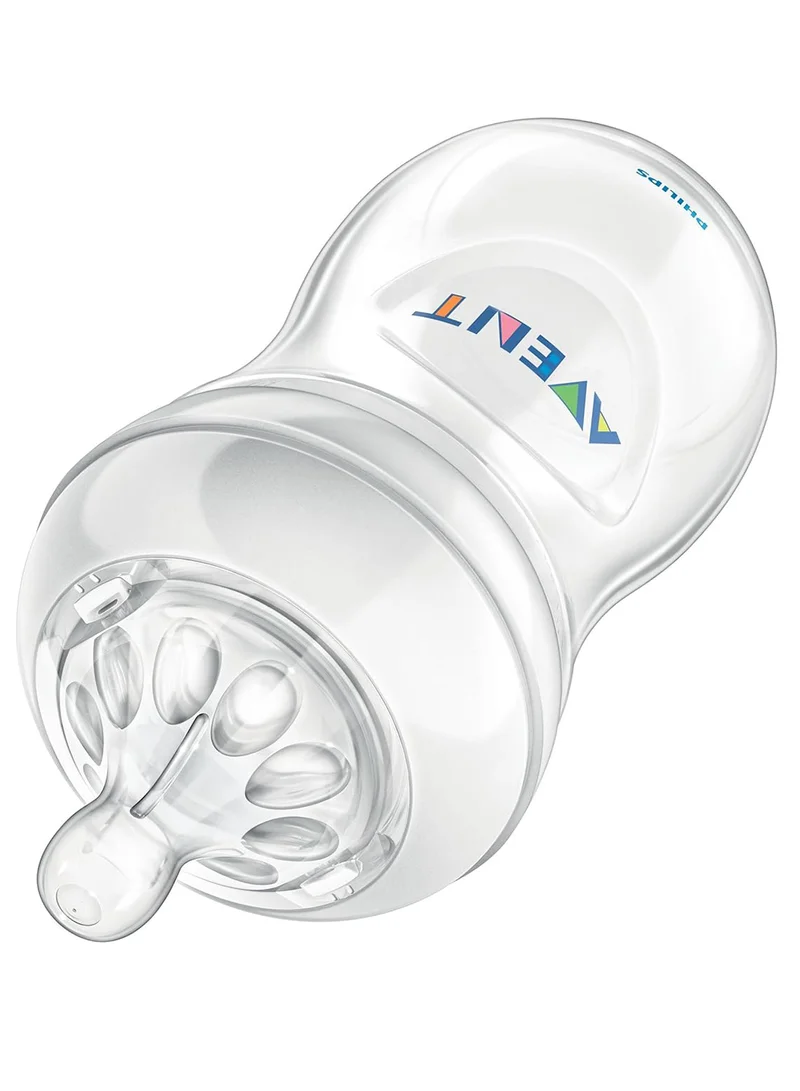Philips Avent 2-Piece Natural Feeding Baby Ultra Soft Nipple Bottle Set For Newborn, 125 Ml - Clear