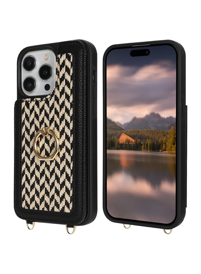 اس-توب جراب لهاتف iPhone 14 Pro Max مزود بفتحة بطاقة مزدوجة وغطاء كامل للهاتف مع حزام متقاطع - Image 2