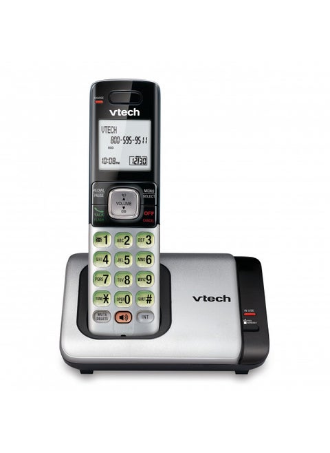 VTech CS6719 DECT 6.0 Cordless Phone with Caller ID/Call Waiting, 1 Cordless Handset , Silver/Black
