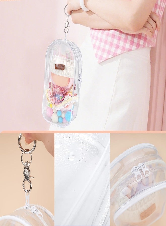 BDBHAVB Protective Case for Doll Bags, Display Bag for Doll Protective Case, Compatible with Standing and Sitting, Portable Zipper Closure Dustproof Collectibles Case for Doll (Transparent) - Image 5