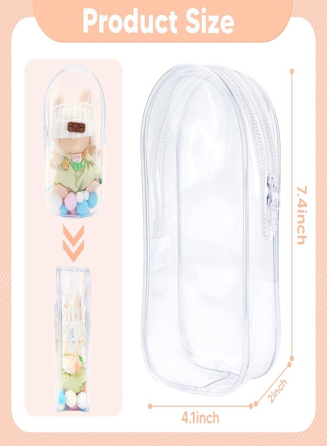 BDBHAVB Protective Case for Doll Bags, Display Bag for Doll Protective Case, Compatible with Standing and Sitting, Portable Zipper Closure Dustproof Collectibles Case for Doll (Transparent) - Image 2