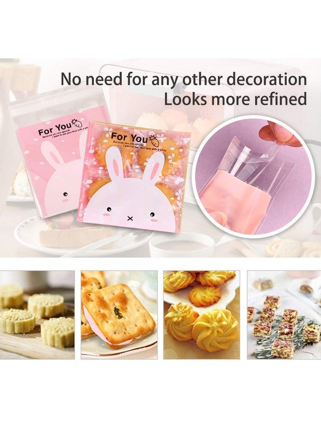 Chocozone Pack Of 100 Self Adhesive Guddy Bags Party Favor Bags Cookie Bags Chocolate Pouches Birthday Party Return Gift Bags (Pink) - Image 5