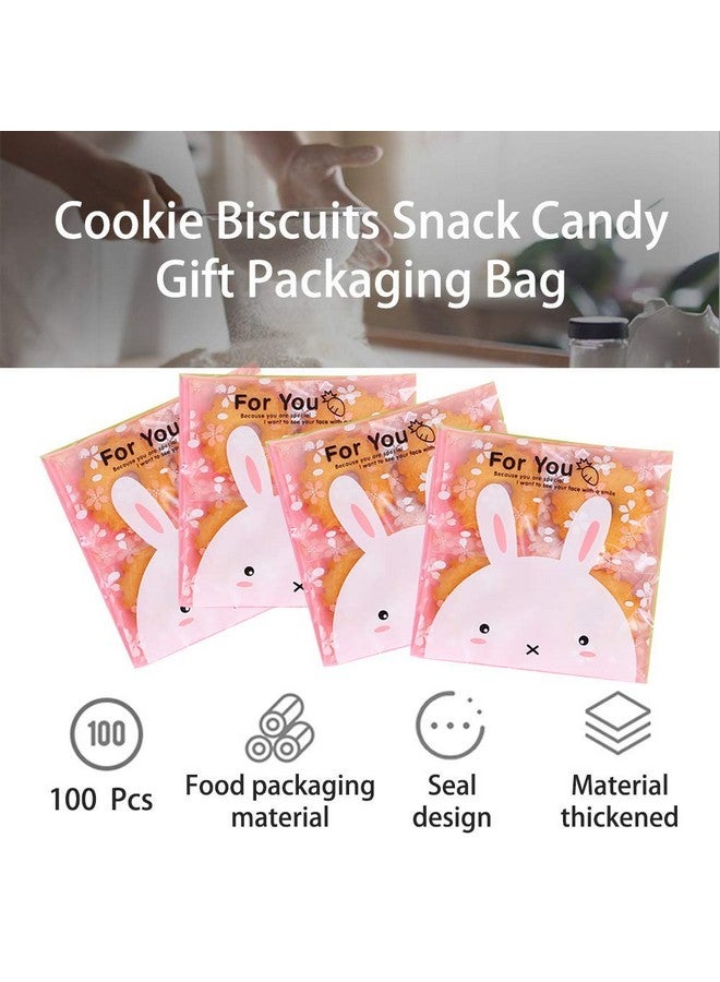 Chocozone Pack Of 100 Self Adhesive Guddy Bags Party Favor Bags Cookie Bags Chocolate Pouches Birthday Party Return Gift Bags (Pink) - Image 3