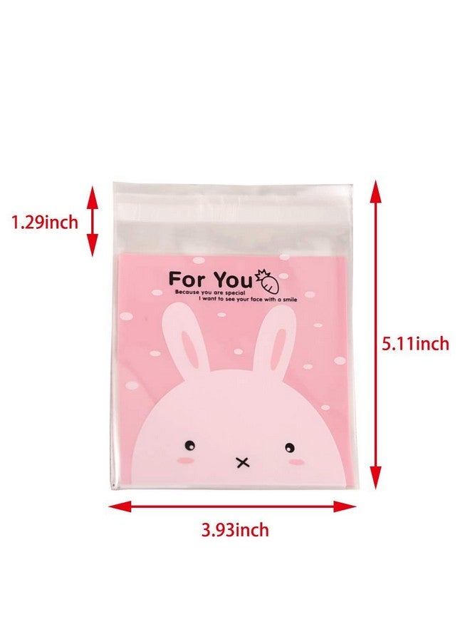 Chocozone Pack Of 100 Self Adhesive Guddy Bags Party Favor Bags Cookie Bags Chocolate Pouches Birthday Party Return Gift Bags (Pink) - Image 2