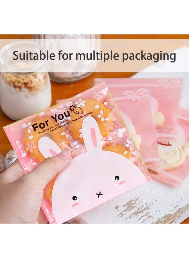 Chocozone Pack Of 100 Self Adhesive Guddy Bags Party Favor Bags Cookie Bags Chocolate Pouches Birthday Party Return Gift Bags (Pink) - Image 4