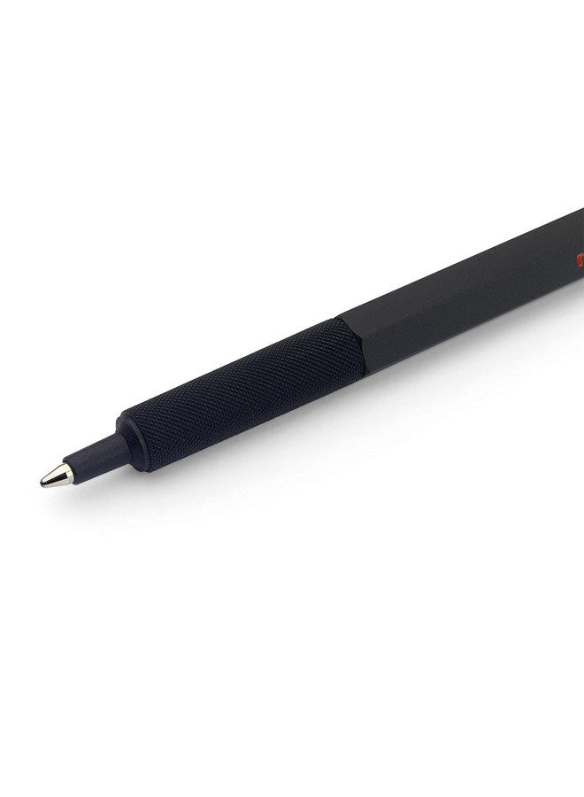 Rotring 600 Ballpoint Pen, Medium Point, Black Ink, Black Barrel, Refillable - Image 2