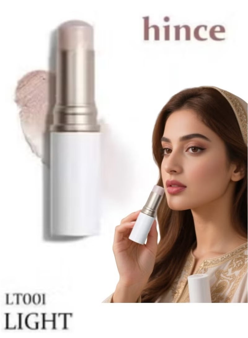 هينس Hince True Dimension Radiance Balm ، 5 جم (خفيف) - هايلايتر طبيعي لامع للوجه بألوان شفافة لتفتيح البشرة. Ultra - Slim Texture ، عصا مكياج متعددة الاستخدامات لأحمر الخدود وظلال العيون - Image 1