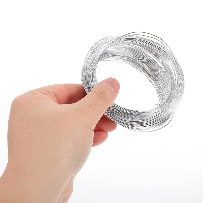 Silver Flat Aluminum Wire 1.0mm X 30m Bendable Crafting Wire for DIY Jewelry Making, Bonsai Shaping and Decorative Art Projects - Image 3
