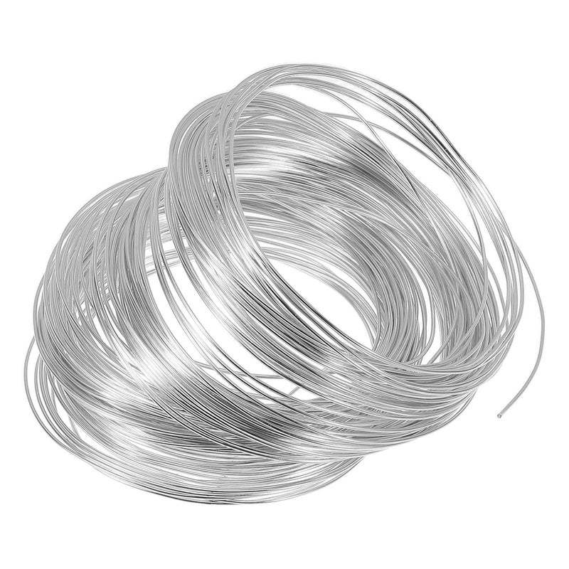 Silver Flat Aluminum Wire 1.0mm X 30m Bendable Crafting Wire for DIY Jewelry Making, Bonsai Shaping and Decorative Art Projects - Image 1