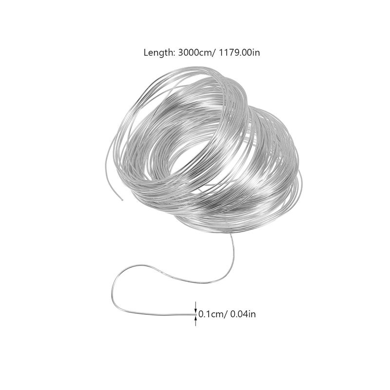 Silver Flat Aluminum Wire 1.0mm X 30m Bendable Crafting Wire for DIY Jewelry Making, Bonsai Shaping and Decorative Art Projects - Image 2