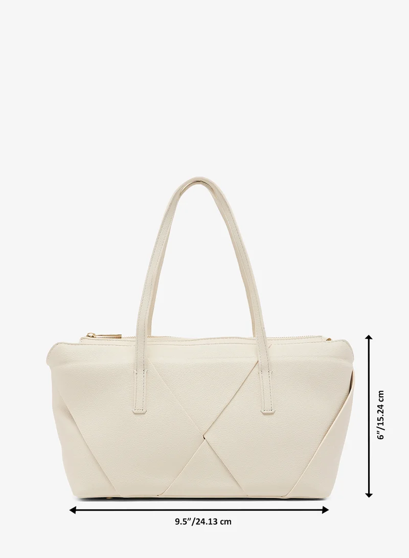 ELLA Cream structured east-to-west tote for Women | Best Price UAE