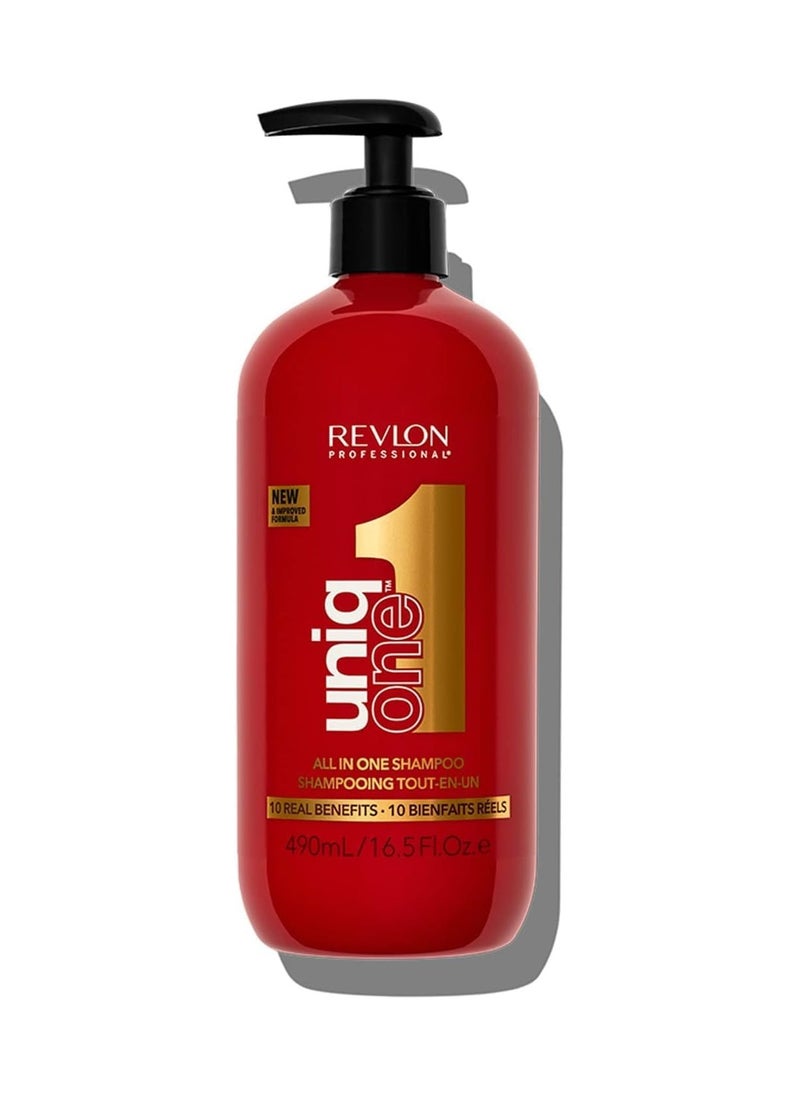 Revlon Uniqone All in One Shampoo All-In-One Conditioning  for Damaged Hair - 490 ml  - Image 5