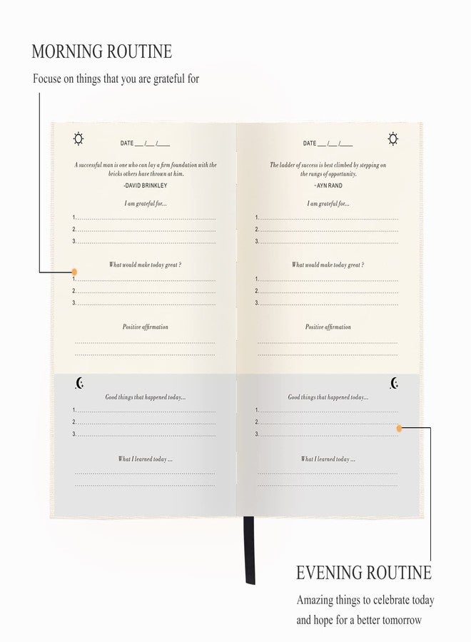 GOSSIP FOX The Gratitude Journal : 5 Minute Journal - Five Minutes a Day for More Happiness, Optimism, Affirmation & Reflection - An Effective Five Minute Guide, Undated daily journal for Women & Men (Beige) - Image 4