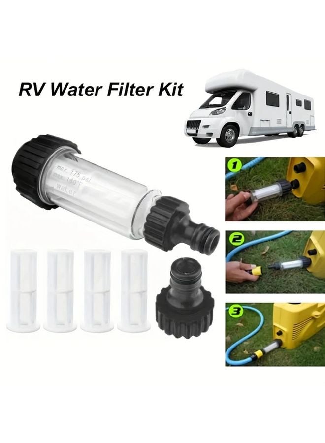 High Pressure Washer Filter Kit With 4 Filters Quick Adapter 175PSI For Garden Water Pump RV - Image 2