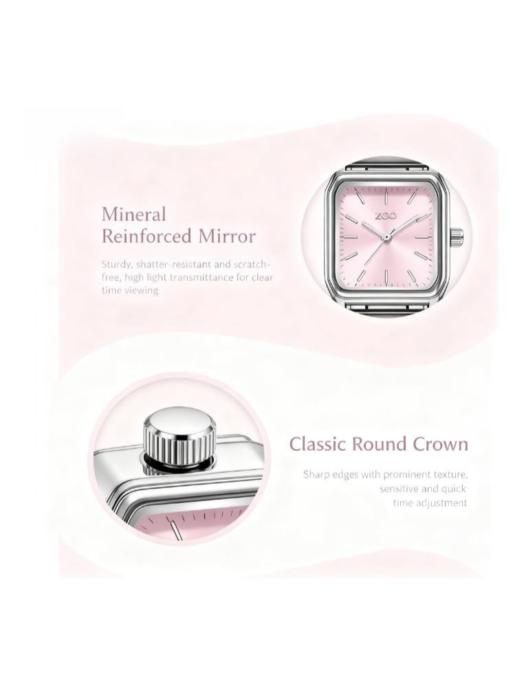 زجو مربع السيدات مدمجة ورائعة للماء ساعة هدية عيد ميلاد - Image 5