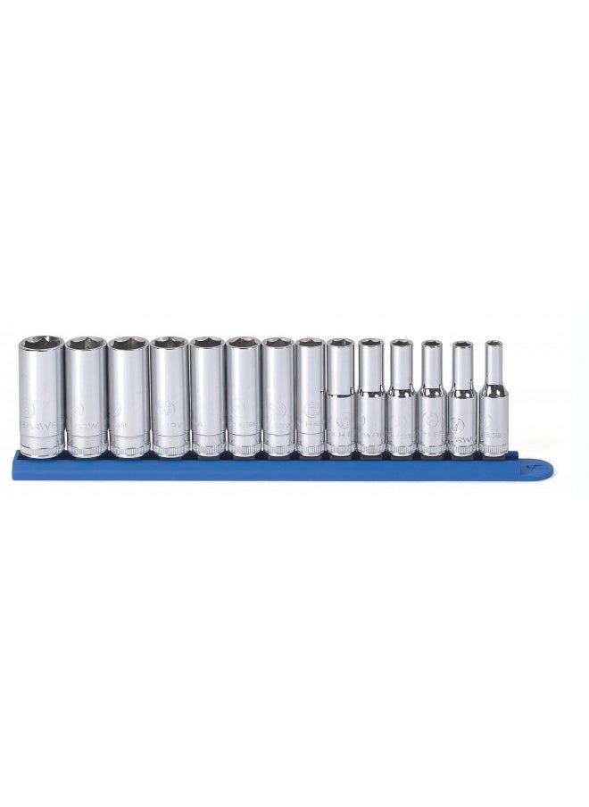 GearWrench GEARWRENCH 14 Piece 3/8" Drive 6 Pt. Deep Socket Set, Metric - 80554  - Image 1