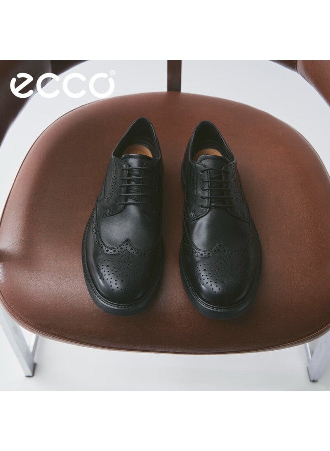 Ecco Men's Business Leather Shoes, Breathable Derby Shoes For Commuting And Formal Wear, Urban London Series 525614, Black, Size 42 - Image 1