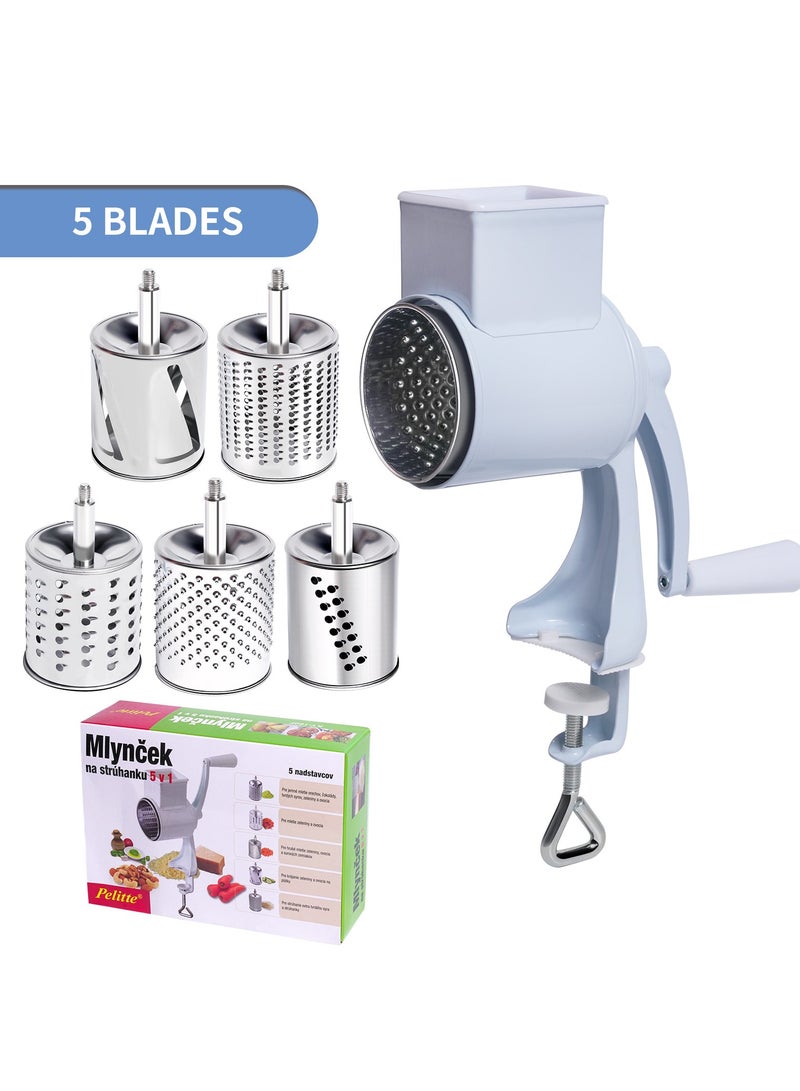 （Five Headed）Multi Functional Drum Grinder Cheese Shredded Nut Grinder  - Image 1