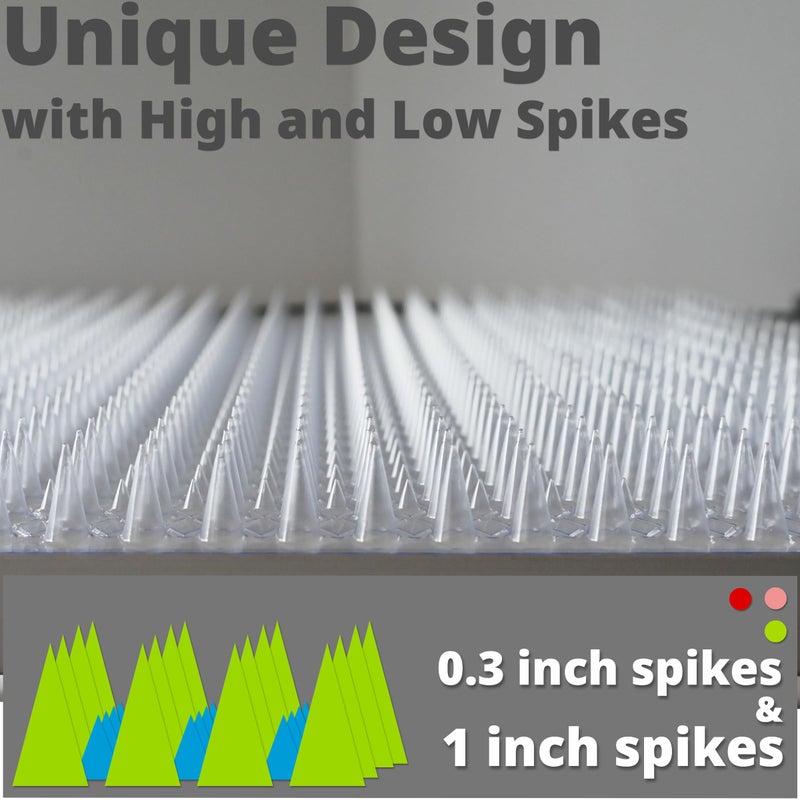 BYTEBAY 12 Pack Scat Mats for Cats with Interlocking Design, Adjustable Safe Spike Mat for Protective Deterrent, 16x13 Inch Indoor Outdoor All-Season Repellent - Image 4