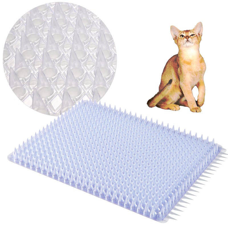 BYTEBAY 12 Pack Scat Mats for Cats with Interlocking Design, Adjustable Safe Spike Mat for Protective Deterrent, 16x13 Inch Indoor Outdoor All-Season Repellent - Image 1