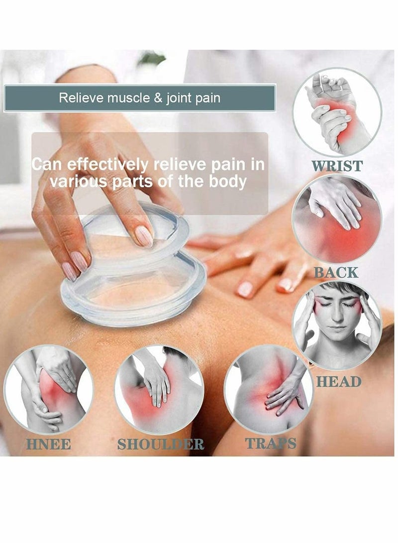 KASTWAVE 4 Sizes Cupping Therapy Set-Professional Cupping Therapy Studio and Household Silicone Cupping Set, Stronger Suction, Suitable for Myofascial Massage, Anti Cellulite, Muscle, Nerve, Joint Pain Relief - Image 3