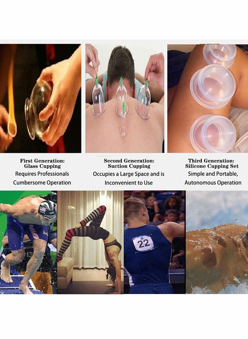 KASTWAVE 4 Sizes Cupping Therapy Set-Professional Cupping Therapy Studio and Household Silicone Cupping Set, Stronger Suction, Suitable for Myofascial Massage, Anti Cellulite, Muscle, Nerve, Joint Pain Relief - Image 4