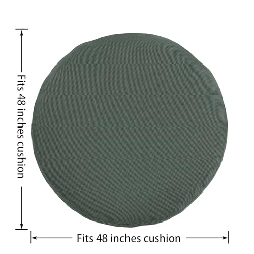 HOMBYS Cover for Papasan Cushion Soft Slipcover Only Without Cushion Removable and Machine Washable Chair Covers with Elastic Closure Fits 4850 inch OliveGreen Color - Image 3