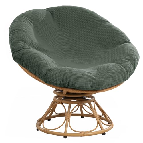 HOMBYS Cover for Papasan Cushion Soft Slipcover Only Without Cushion Removable and Machine Washable Chair Covers with Elastic Closure Fits 4850 inch OliveGreen Color - Image 1