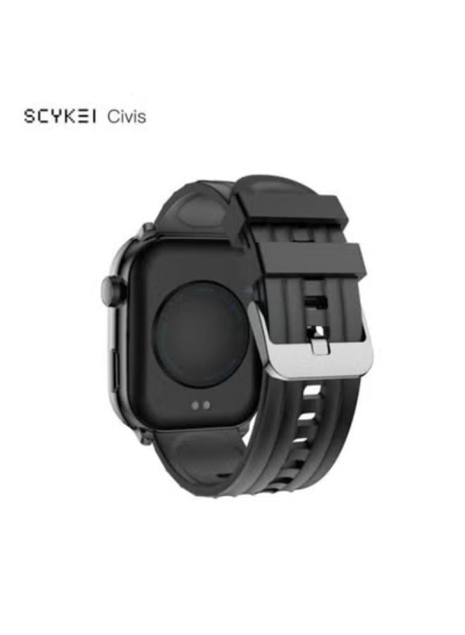 Scykei Civis Smartwatch 2.1″ Curved AMOLED display with always‑on mode, crystal‑clear Bluetooth calls, and 100+ sports modes with up to 30 days Stand By of battery life Black - Image 5