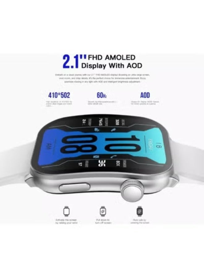 Scykei Civis Smartwatch 2.1″ Curved AMOLED display with always‑on mode, crystal‑clear Bluetooth calls, and 100+ sports modes with up to 30 days Stand By of battery life Black - Image 3