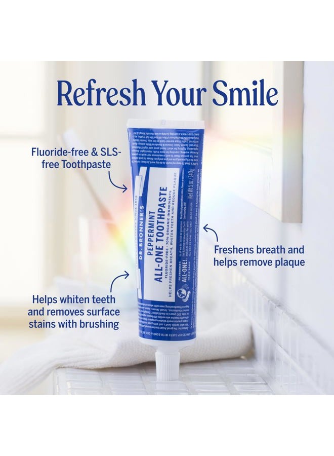 Dr. Bronner's Magic Soaps Toothpaste Peppermint, 5 Ounce by Dr. Bronner's - Image 2