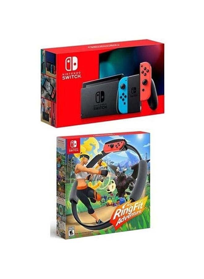 Nintendo Switch With Joy-Con Bundle With Ring Fit Adventure - Image 1