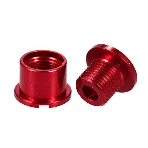 CYSKY Single Chainring Bolts 5 Pack M8 Single Short Chain Ring Bolts Fit for Road Bike, Mountain Bike, BMX, MTB, Fixie (Aluminum Alloy, CNC, Red) - Image 2