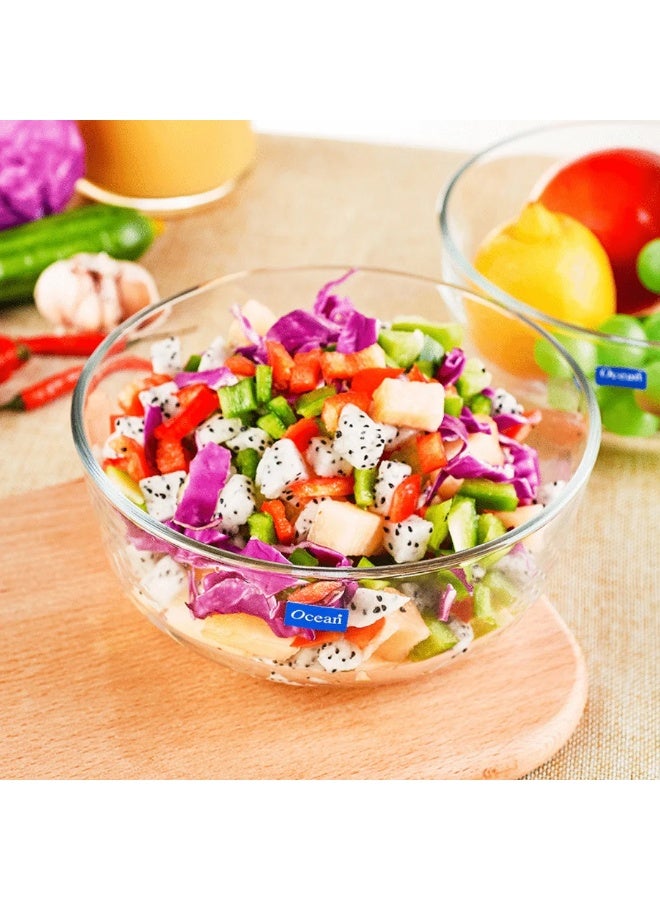 OCEAN GLASSES Ocean Assurance Glass Salad Bowl – 18 cm Diameter, 1100 ml Capacity, Thailand Made - Image 2