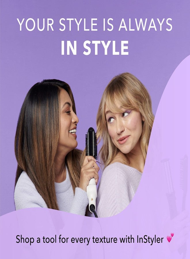 InStyler Thermal 2" Twister Round Hair Brush - Add Volume & Reduce Frizz While Drying Hair - Includes Gentle Bristles, Rubber Handle, and Vented Concave Barrel for Airflow Control & Curl Shaping - Image 5