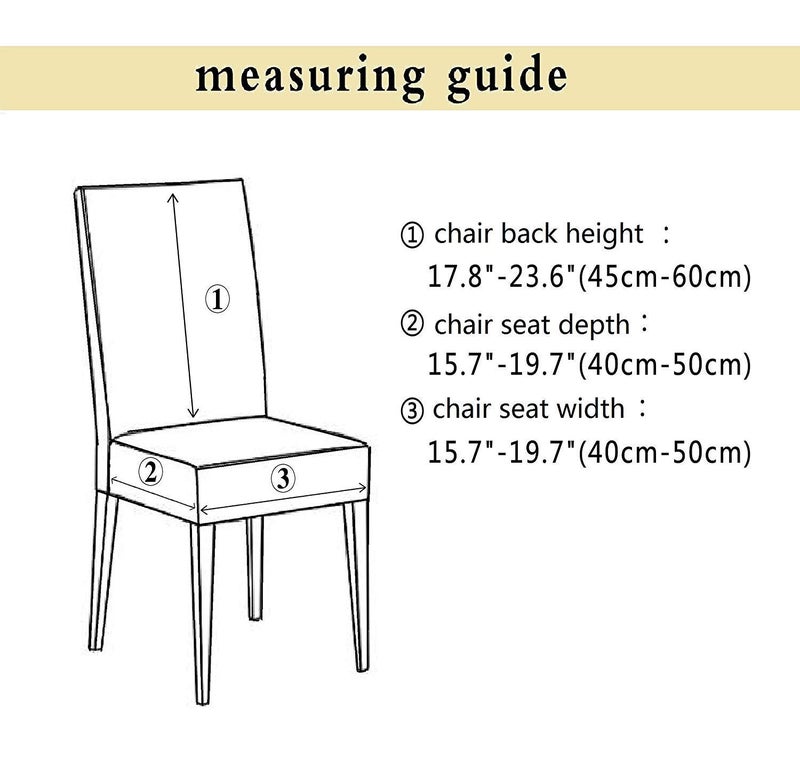 Styleys Polyester Chair Covers Elastic Stretchable Removable Washable Dining Chair Cover Protector Seat Slipcovers Pack of 4 SD17 Brown - Image 4