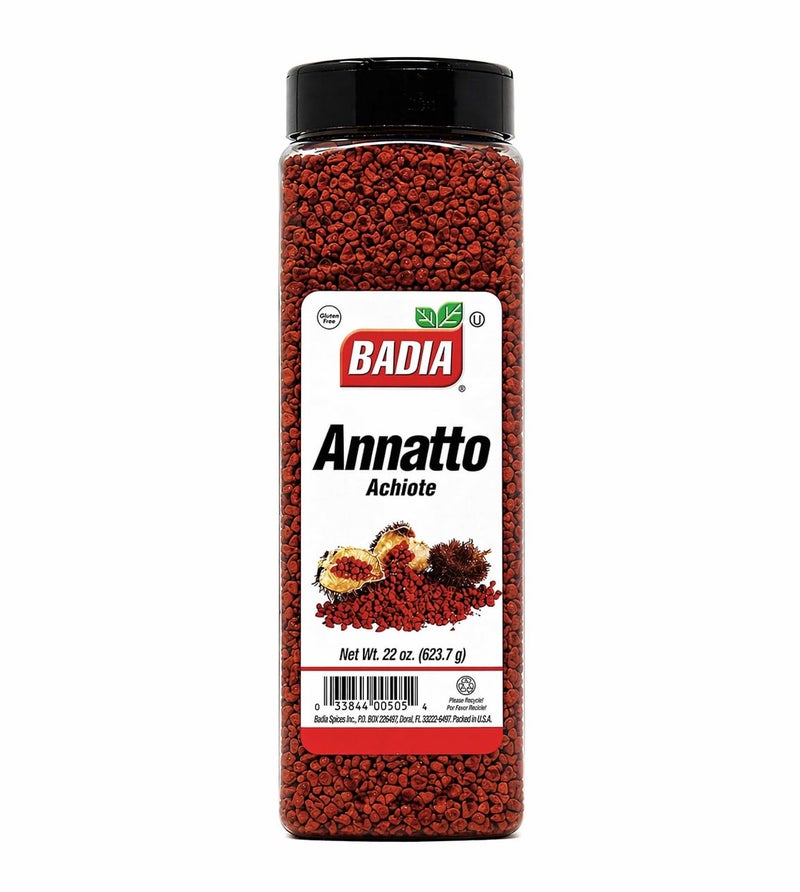 Badia Whole Annatto 22 oz  Warm Peppery Slightly Nutty Flavor  Achiote Seeds for Natural Color  Seasoning - Image 3
