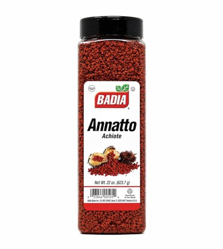 Badia Whole Annatto 22 oz  Warm Peppery Slightly Nutty Flavor  Achiote Seeds for Natural Color  Seasoning - Image 1