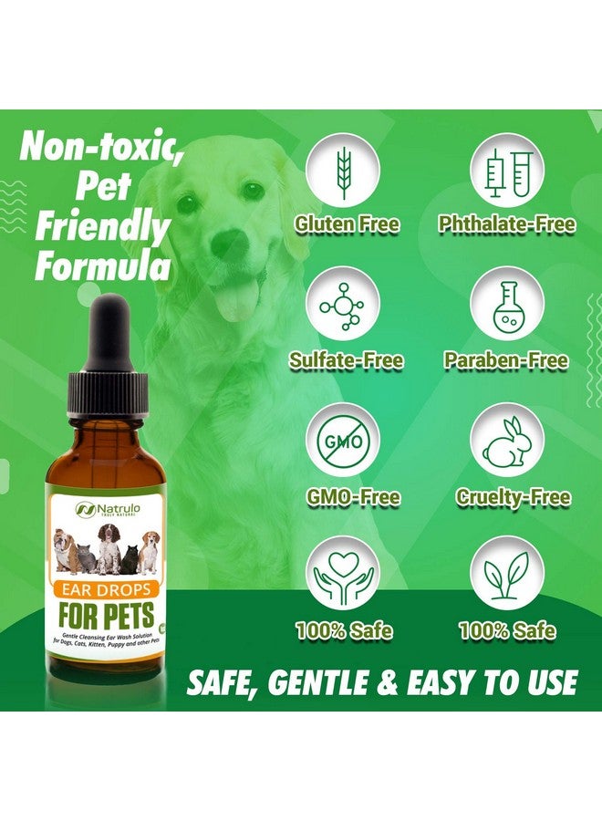 Natrulo Natural Ear Cleaner For Dogs, Cats, Kitten, Puppy  Gentle Cleansing Ear Wash Solution Mite Infection & Yeast Treatment For Pets  Drying, Healing Medicinal Ear Cleaning Drops Made In Usa - Image 3