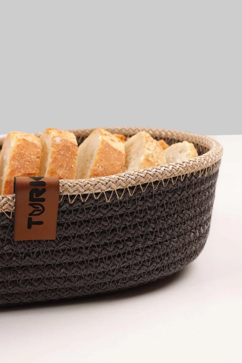 Pikas Jute Wicker Basket Set - Multi-Purpose Organizer, Bread Bin, Jute Shallow Wicker Basket, 100% Handmade
