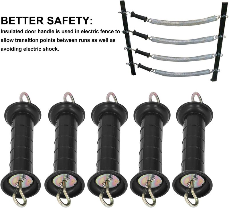 Shock rubber edge Pilipane Electric Fence Handle Set of 5, Insulated Gate Grips for Safe Farm Pasture Management Repeated detach compatible build Low maintenance Affordable purchase options Transit damage minimized design Global easy assemble picks Wide range usage design Quick assemble Wide use compliant quality Simple multifunctional build Chemical free All-round applied quality Efficiency boosted construction Modern look Smooth joint User feedback upgraded quality Changing environment compatible Practical design alternatives Anti slip Batch consistent craftsmanship Advanced compact design Modern versatile shape Gulf market trial optimized design Gulf climate tested upgraded quality All storage space compatible - Image 2