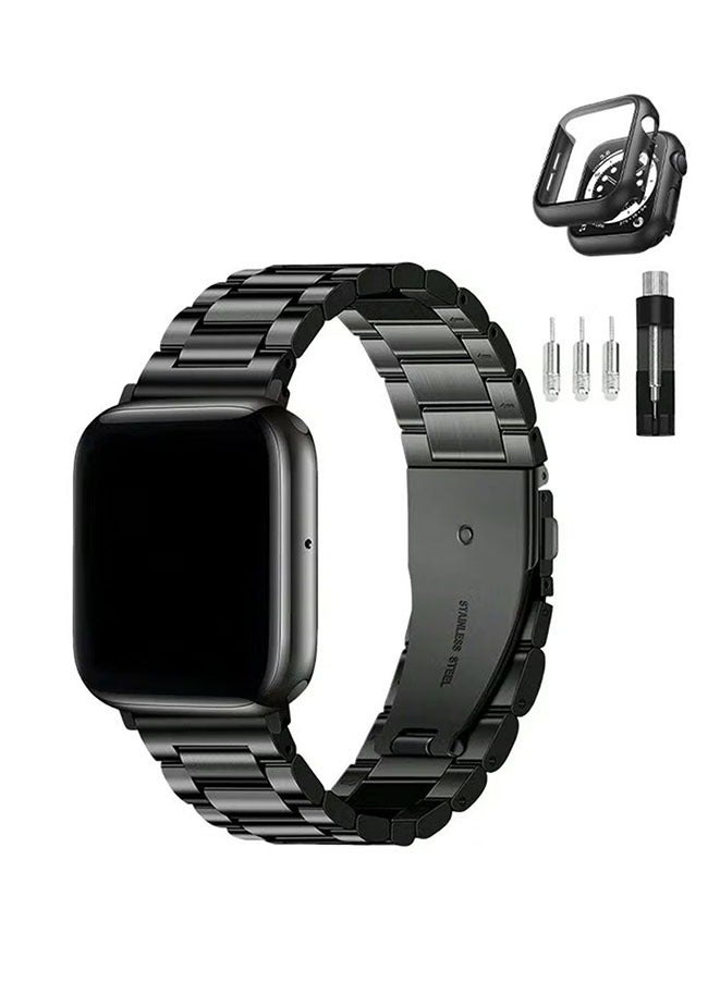 Muyixin أحزمة متوافقة مع ساعة آبل 42 مم 44 مم 45 مم 49 مم، حزام آي ووتش من الفولاذ المقاوم للصدأ مع علبة لساعة آبل سلسلة 8/7/6/5/4/3/2/1/SE/SE2/ألترا - Image 1