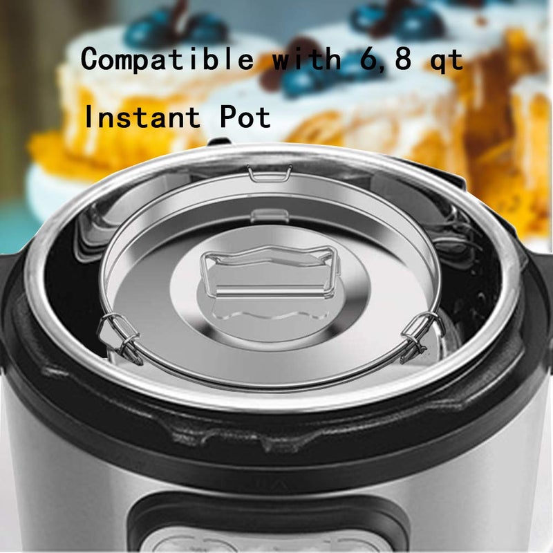 Lcilent Flan Mold with Lid, Stainless Steel Flan Pan for Instant Pot 6QT(3QT, 8QT Avail) - Flanera Flan Maker Come with Rack and Spatula - Image 3